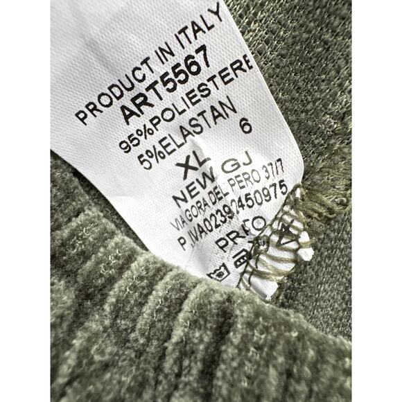 Italian Corded forest green pants 28x27 mad in Italy Prato soft designer lounge - Picture 2 of 6